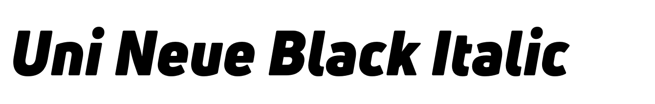 Uni Neue Black Italic